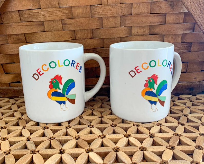 Vintage Rooster Mug, Rooster Mug, Vintage Coffee Mug, Rainbow Coffee Mug, Coffee Lover Gift, Rooster Decor, Stoneware Mugs, Stoneware, bild 2
