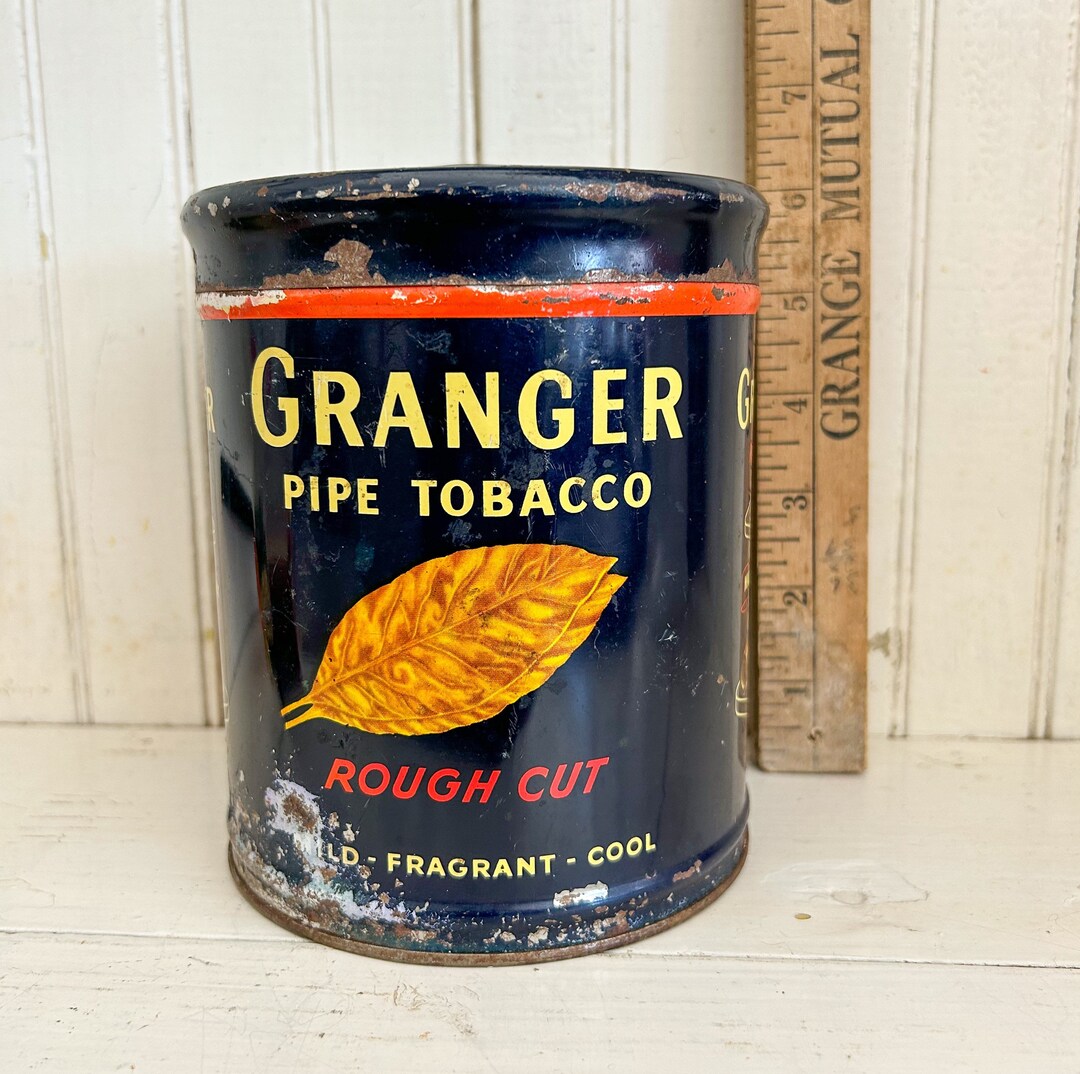 Granger Pipe Tobacco Tin Round Grange Pipe & Cigarette Tobacco Tin