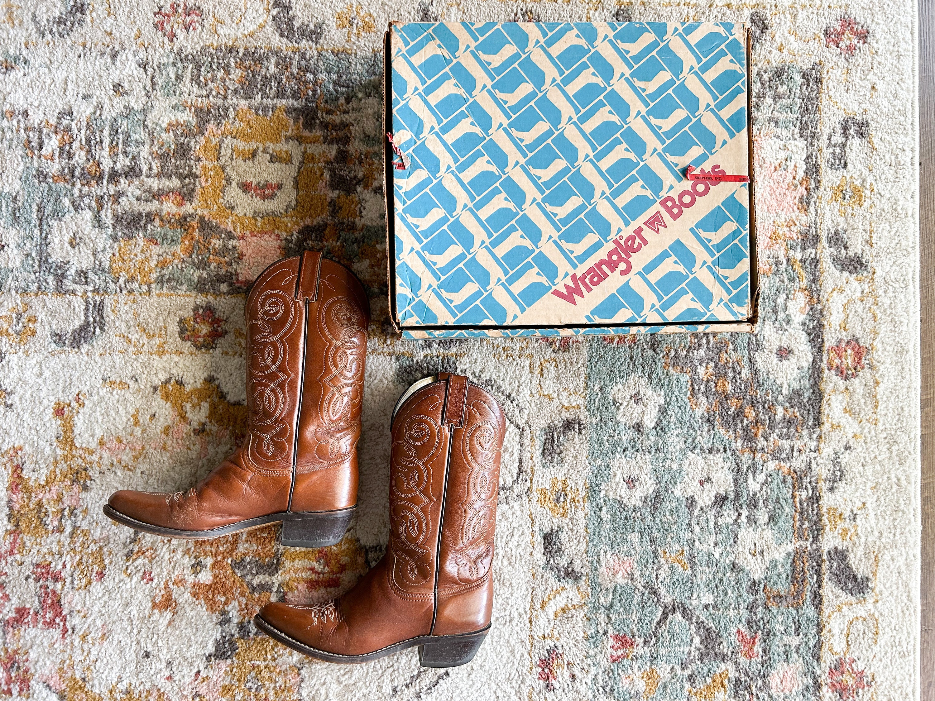 Vintage Cowboy Boots, Vintage Brown Cowboy Boots, Size 8D