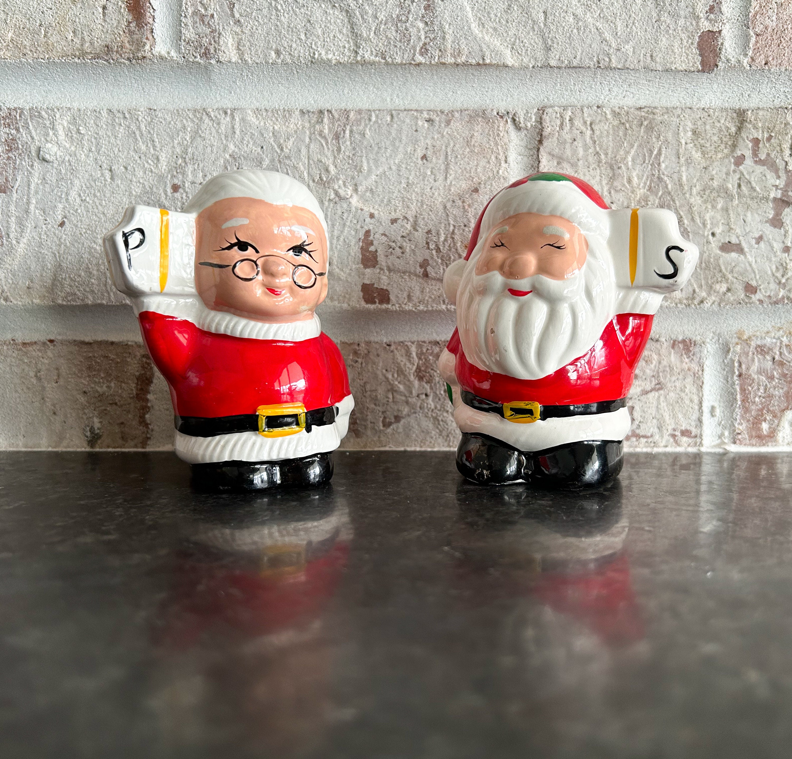 Santa Salt Shaker, Funny Salt Pepper Shakers, Vintage Salt Pepper