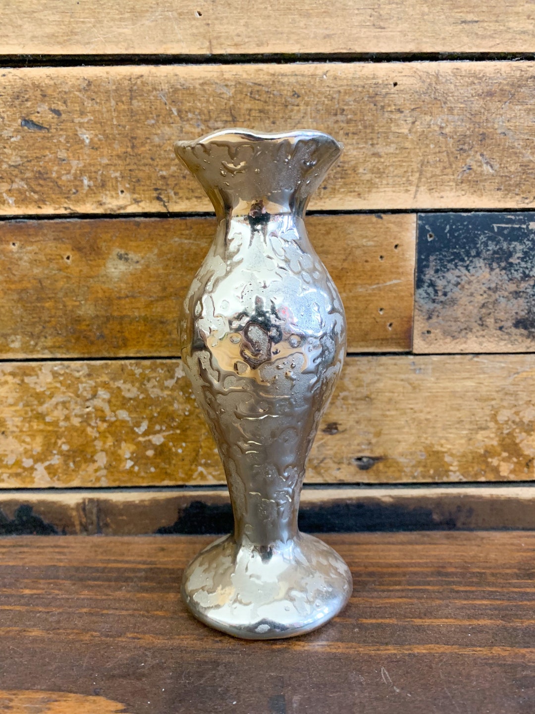 Vintage Weeping Gold Vase 22k Gold Vase Weeping Gold Bud Etsy