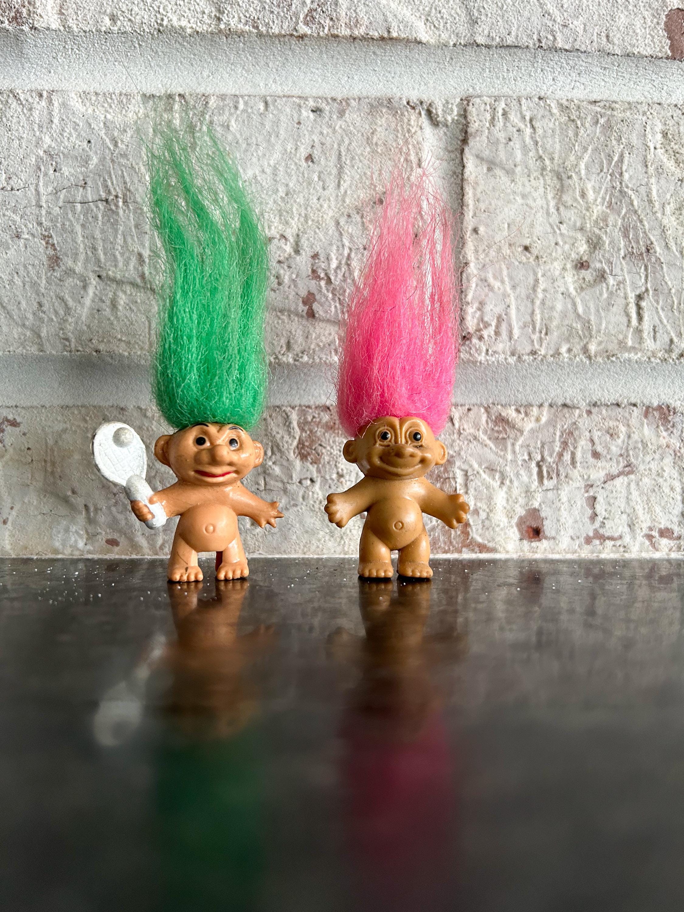 Set De 8 Mini Muñecos Troll De PVC Con Melena De Colores, Figuras De Suerte De 8 Cm Para Manualidades Y Favores De Fiesta