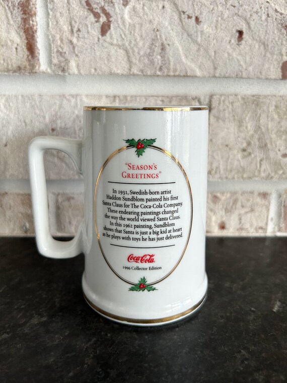 Vintage Christmas Mugs, Coca Cola, Christmas Coca Cola, Santa Mug
