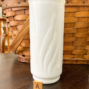 Milk Glass Vase, Anchor Hocking Vase, Milk Glass Vase, Vintage Milk Glass, Hazel Atlas Milk Glass Vase, White Vase, Tall Vase, Glass Vase A.