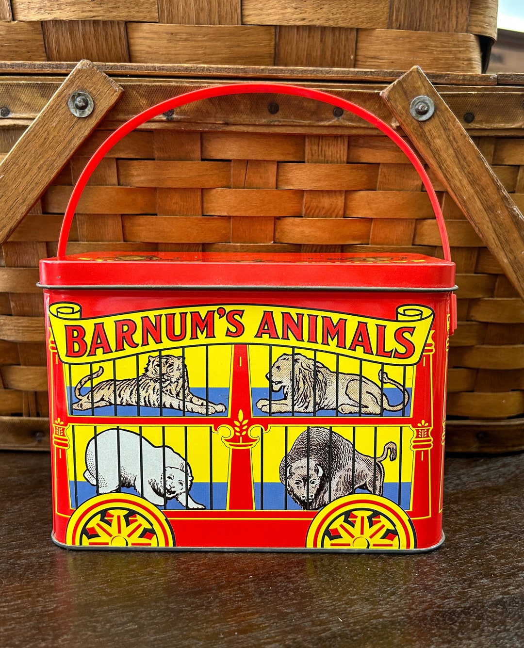 Vintage Barnums Animal Cracker Tin Biscuit Tin Metal Etsy