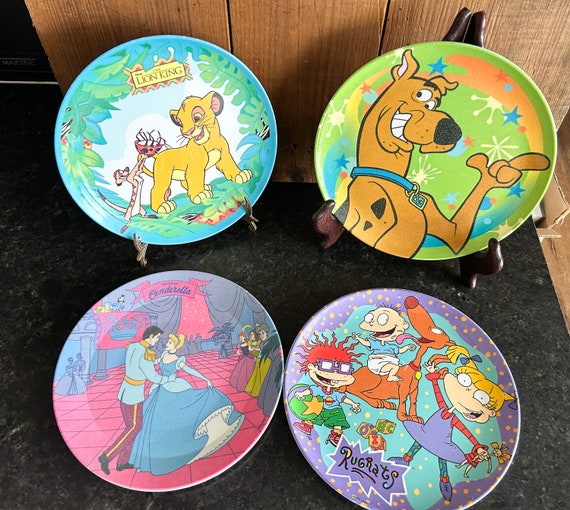 Vintage Childrens Plates Child Plate Kids Melamine Plate Whimsical Plate Kids Plates Vintage Disney Vintage Lion King Vintage Scooby Etsy UK