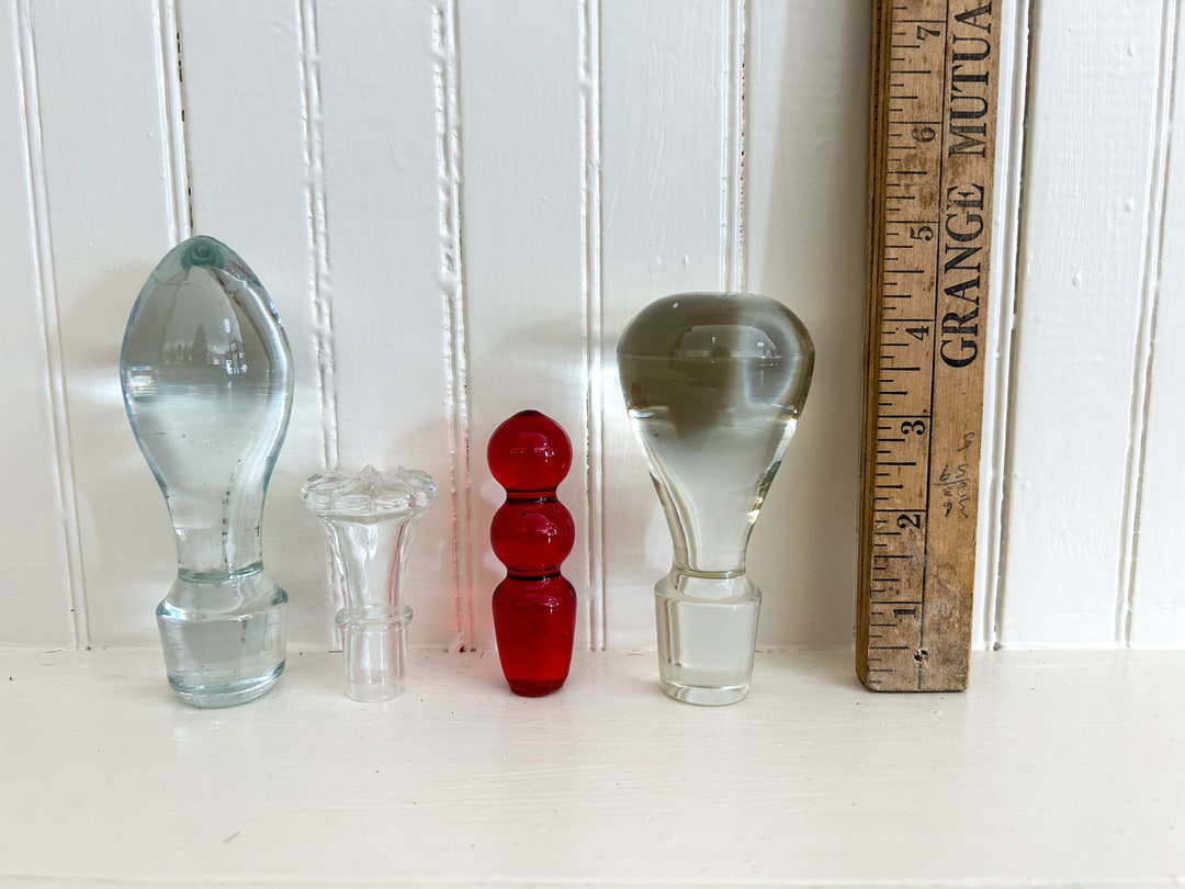 Vintage Glass Bottle Stoppers, Choice of Glass Bottle Stoppers, Vintage