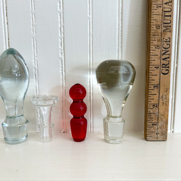 Vintage Glass Bottle Stoppers, Choice of Glass Bottle Stoppers, Vintage Glass Bottle Decanter Stoppers, Cruet Stoppers, Wine Stoppers