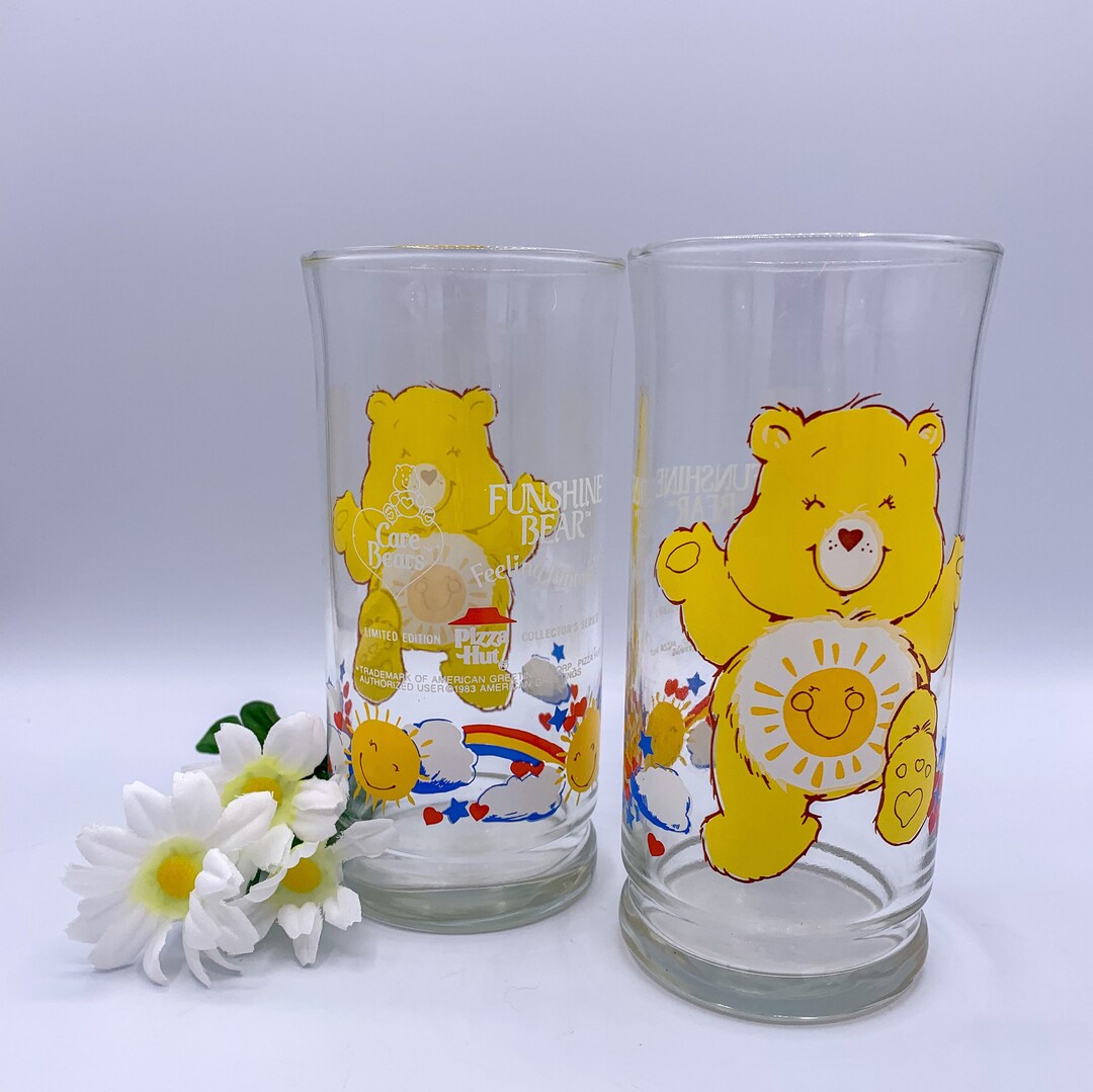 Pizza Hut Care Bear Glass, Care Bear Glasses, Collectible Glasses
