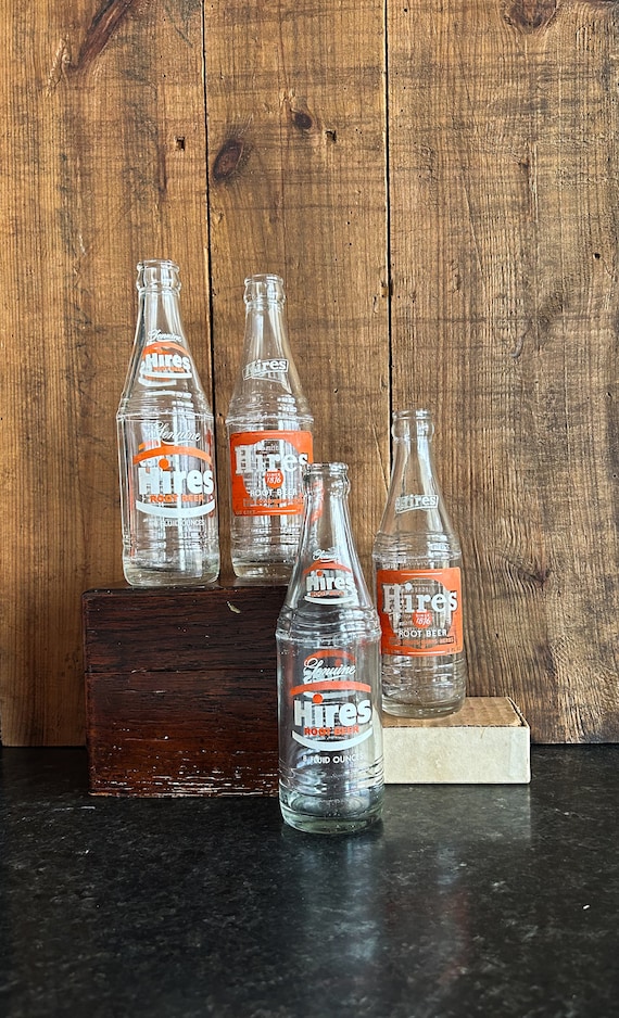 Vintage Hires Root Beer Bottles, Antique Bottle, Small Bottle