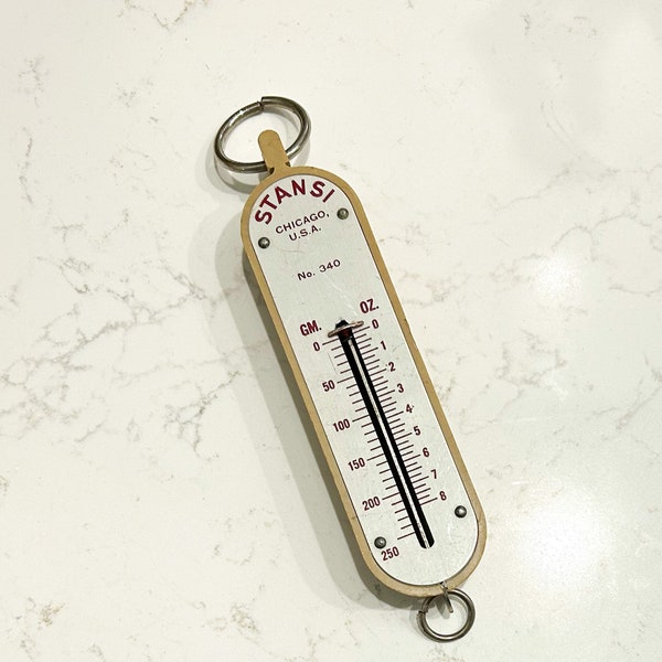 Vintage Scale, Vintage Stansi Hand Scale, Old Scales, Hand Scale, Chicago Scale, Farmhouse Kitchen, Hanging Scale, Rustic Kitchen Decor