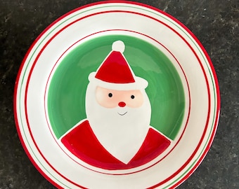 Vintage Santa Plate, Santa Cookie Plate, Vintage Christmas, Santa Plate, Retro Christmas,  Replacement Plate, Vintage Christmas, Santa Claus