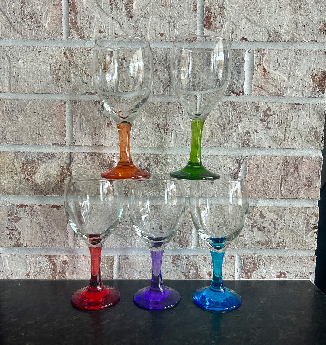 Rainbow Wine Glasses, Replacement Wine Glass, Sold Individually