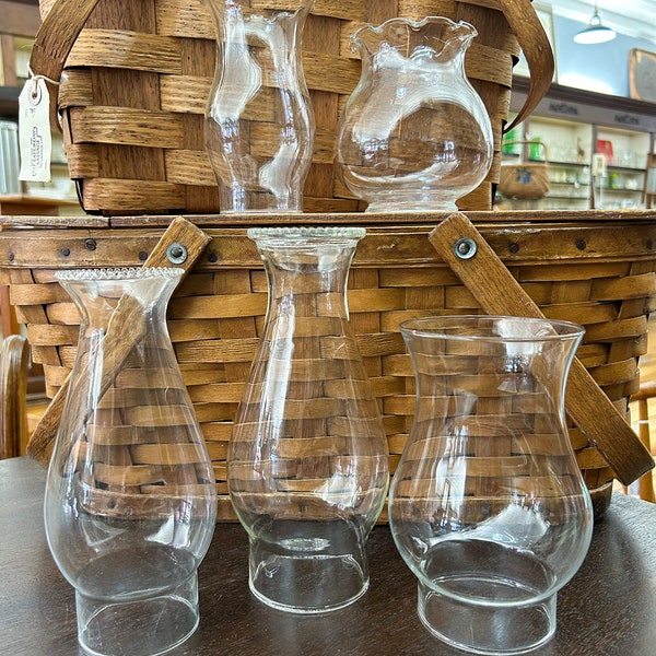 Choice of Clear Glass Hurricane Lamp Shades, Clear Lamp Shade, Clear Glass Lamp Shade, Replacement Hurricane Lamp Shade, Hurricane Chimney