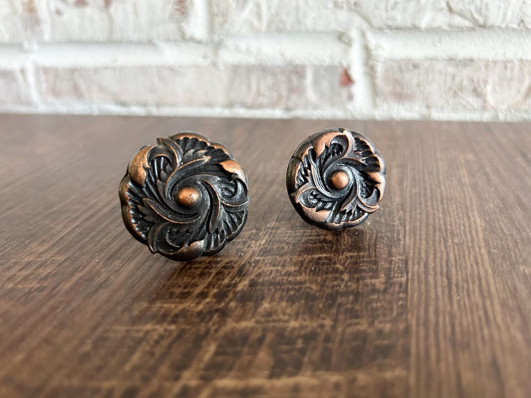 Vintage Copper Drawer Pulls Vintage Brass Look Drawer Pull Vintage