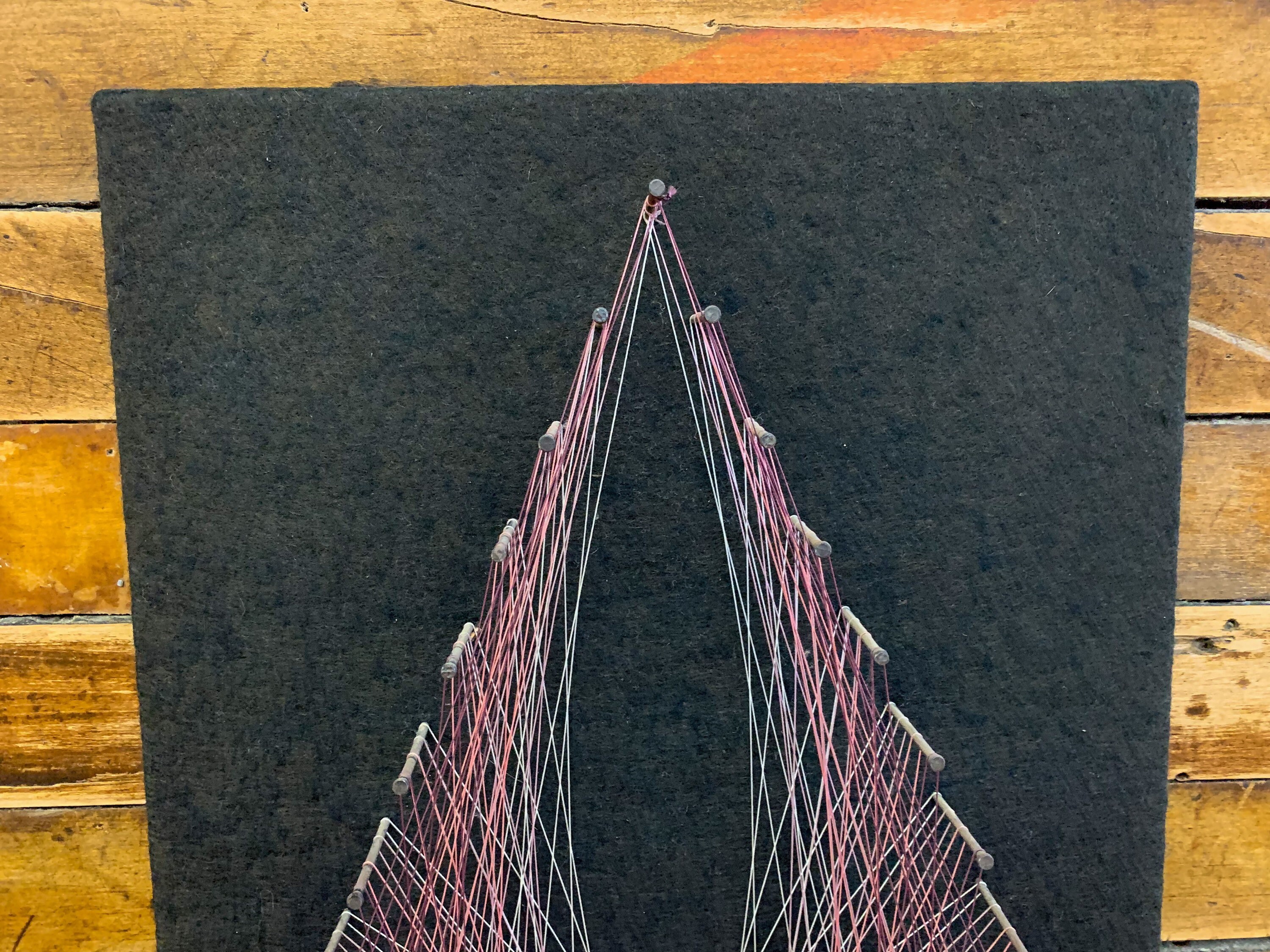 Vintage String Art 1970s String Art Midcentury Wall Decor Etsy