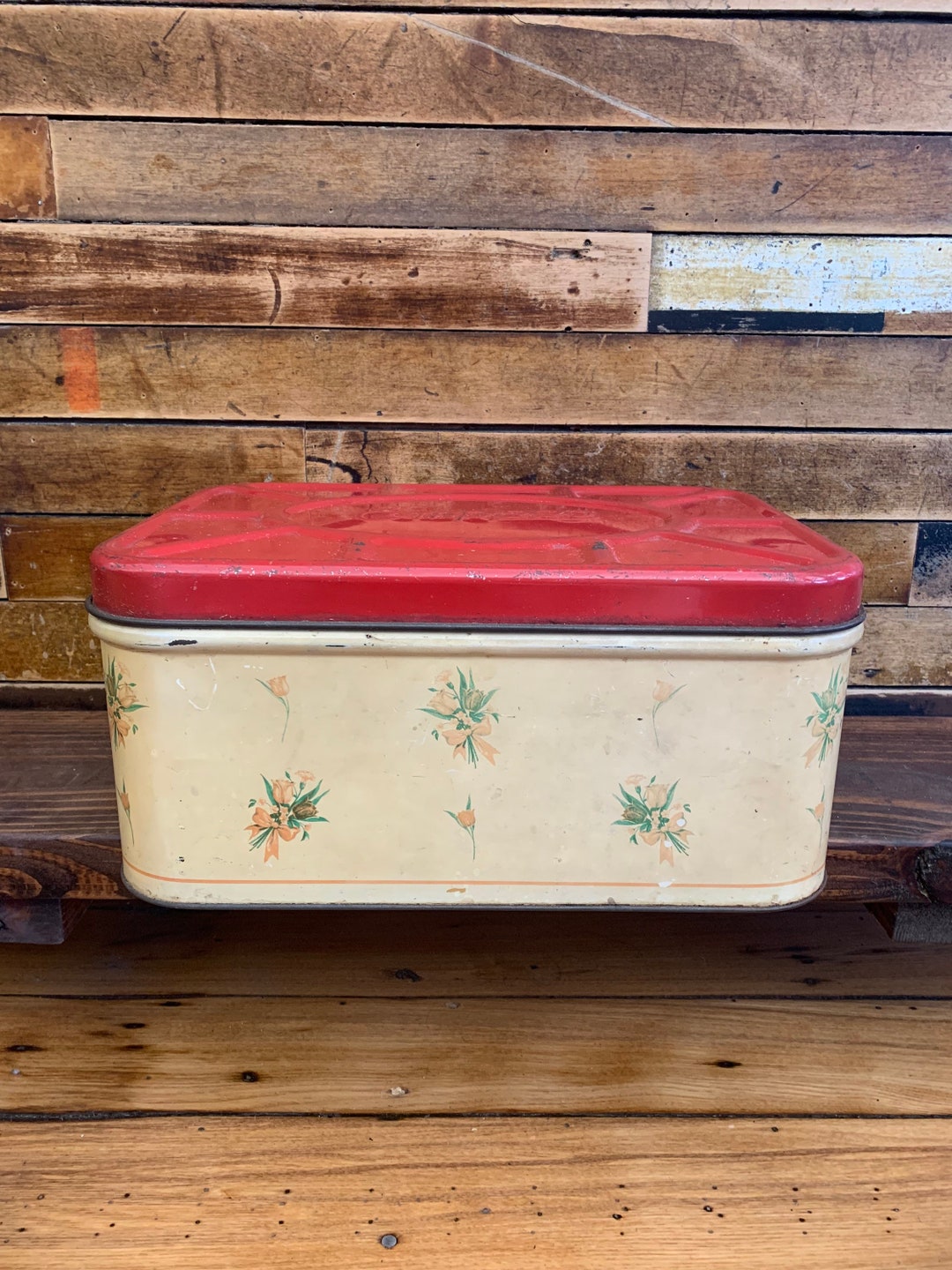Vintage Empeco Bread Box Tincracker Tin Vintage Bread Box Etsy