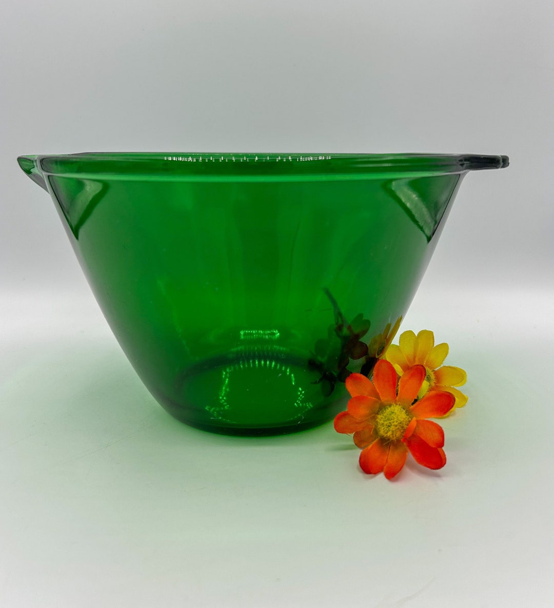 Green Anchor Hocking Green Batter Bowl Vintage Anchor Hocking Bowl