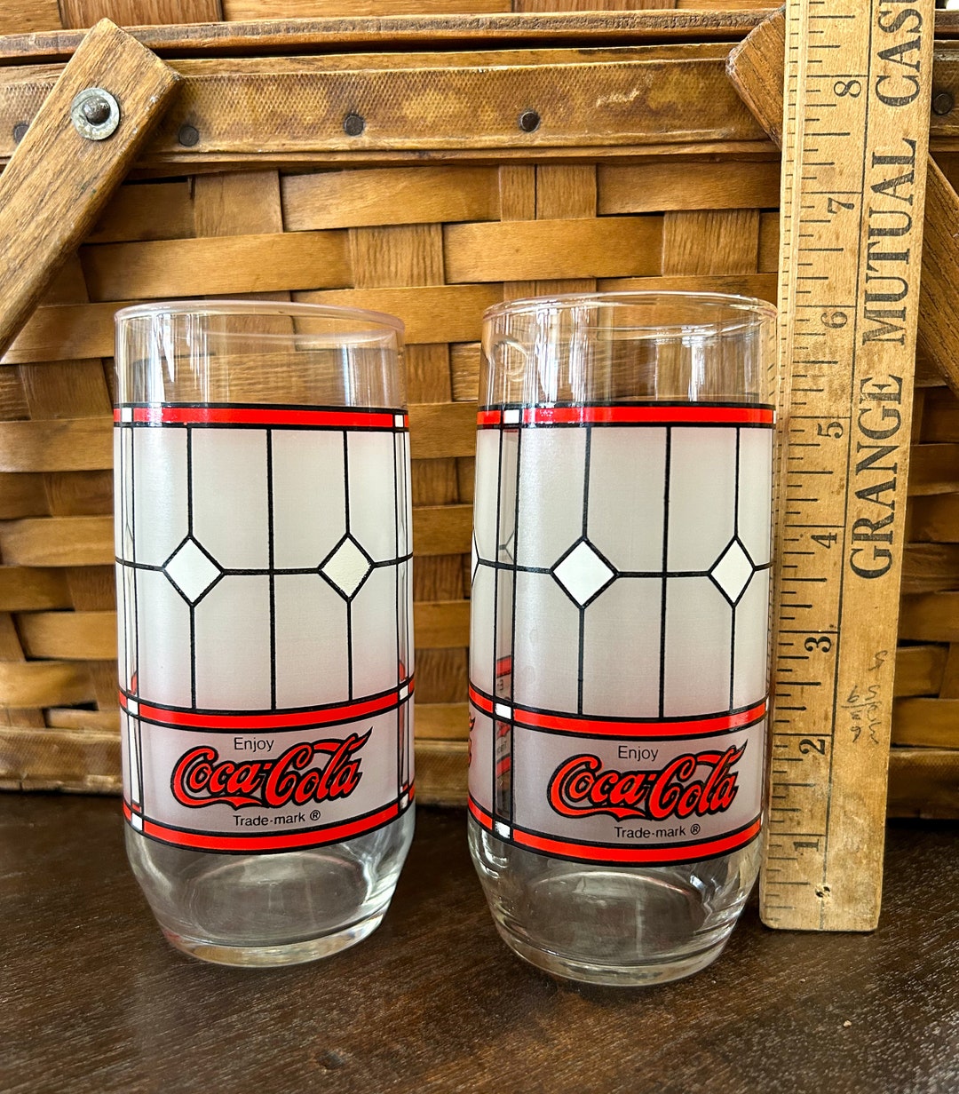 Vintage Coke Glasses Coca Cola Collectible Glass Coke Etsy