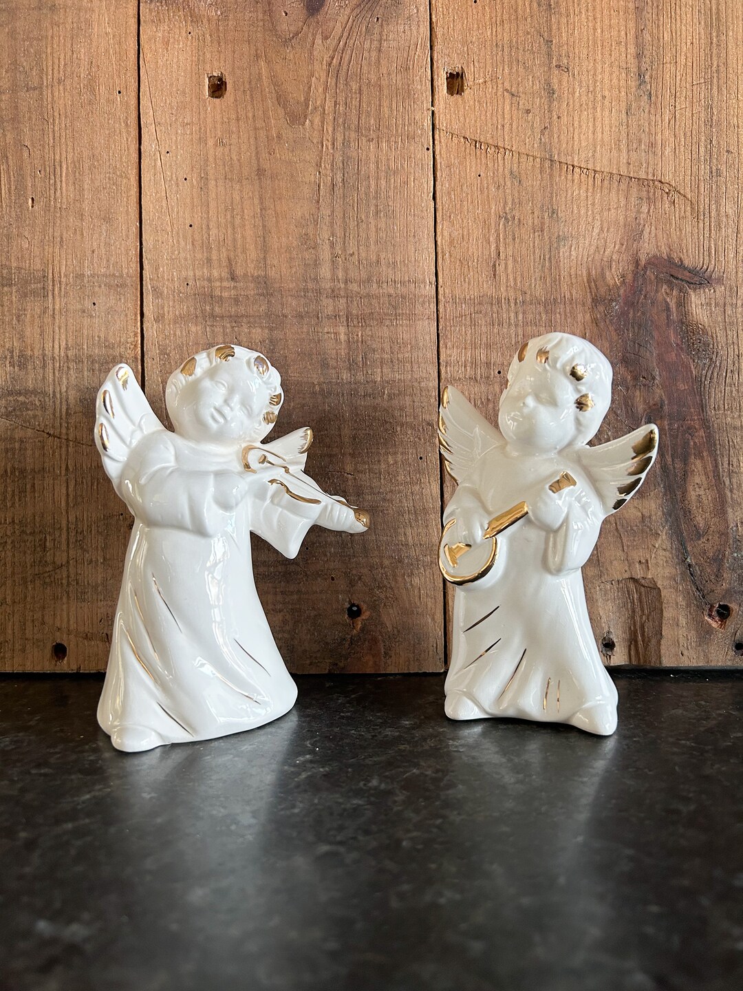 Ceramic Musical Angel Figurine, Angel Figurine, Ceramic Angel, Vintage ...