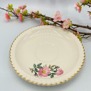 Harker Pottery Wild Rose Coffee Saucers | Replacement Saucer | Harker Royal Gadroon Saucers | Vintage Dinnerware