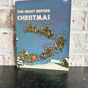 Vintage The Night Before Christmas Book, Vintage Christmas Book, Night Before Christmas Book Vintage Book, 1970, Vintage Christmas