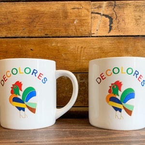 Vintage Rooster Mug, Rooster Mug, Vintage Coffee Mug, Rainbow Coffee Mug, Coffee Lover Gift, Rooster Decor, Stoneware Mugs, Stoneware, bild 1