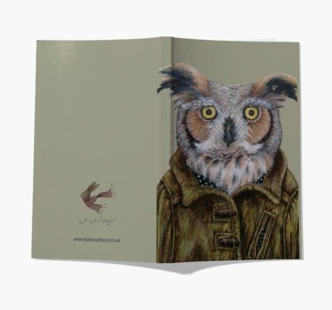 Cosy Owl A5 Notebook: Kate Cadbury Illustration, 80 Lined Pages