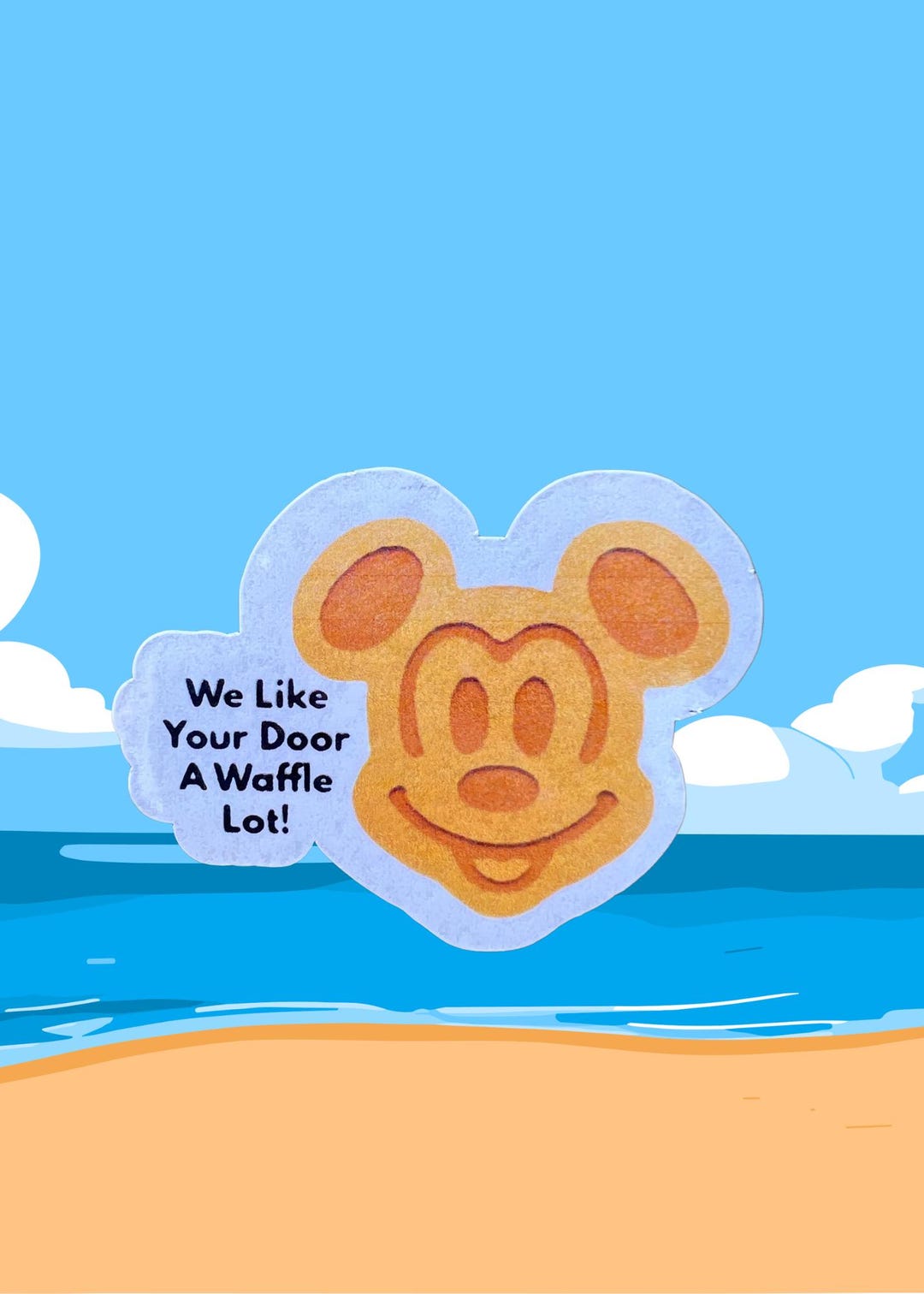 Mickey Waffle Sticker Mickey Waffle - Set of 10 - DCL Cruise Door Magnet – Holographic Pixie ...