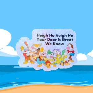 Siedmiu Krasnoludków – Zestaw 10 sztuk – Magnes na drzwi statku wycieczkowego DCL – Holograficzny, rozszerzony prezent w kształcie ryby z pyłem wróżek