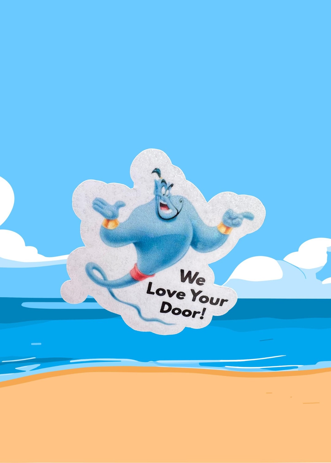 Genie Aladdin - Set of 10 - DCL Cruise Door Magnet – Holographic Pixie ...