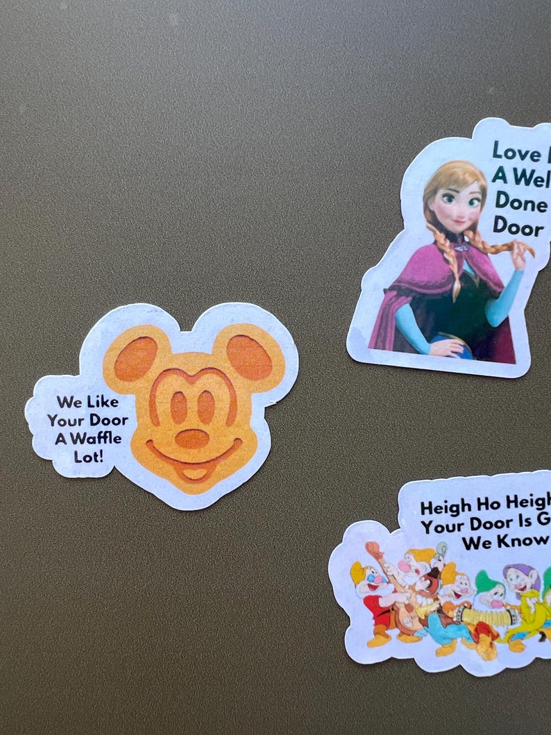 Mickey Waffle Sticker Mickey Waffle - Set of 10 - DCL Cruise Door Magnet – Holographic Pixie ...