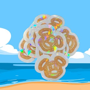 Myszka Miki Precel – zestaw 20 sztuk – naklejka na rejs DCL – holograficzny prezent w kształcie ryby z efektem pyłu wróżek