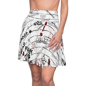 Acab graffiti Women's Skater Skirt, fuck the police skirt, activism clothing, social justice, defund the police, protest police brutality