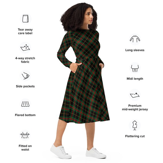 sachin and babi light blue dress Scholar Plaid Midi Dress – ROOLEE main image 0
