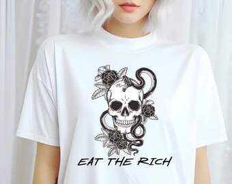 Eat the rich Tshirt, anti capitalism, people over profit, class war, leftist socialist tee, fuck billionaires shirt