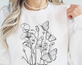 Subtle fuck trump Unisex Crewneck Sweatshirt, anti fascist shirt, liberal leftist progressive never trump sweatshirt plus size 3x 4x 5x