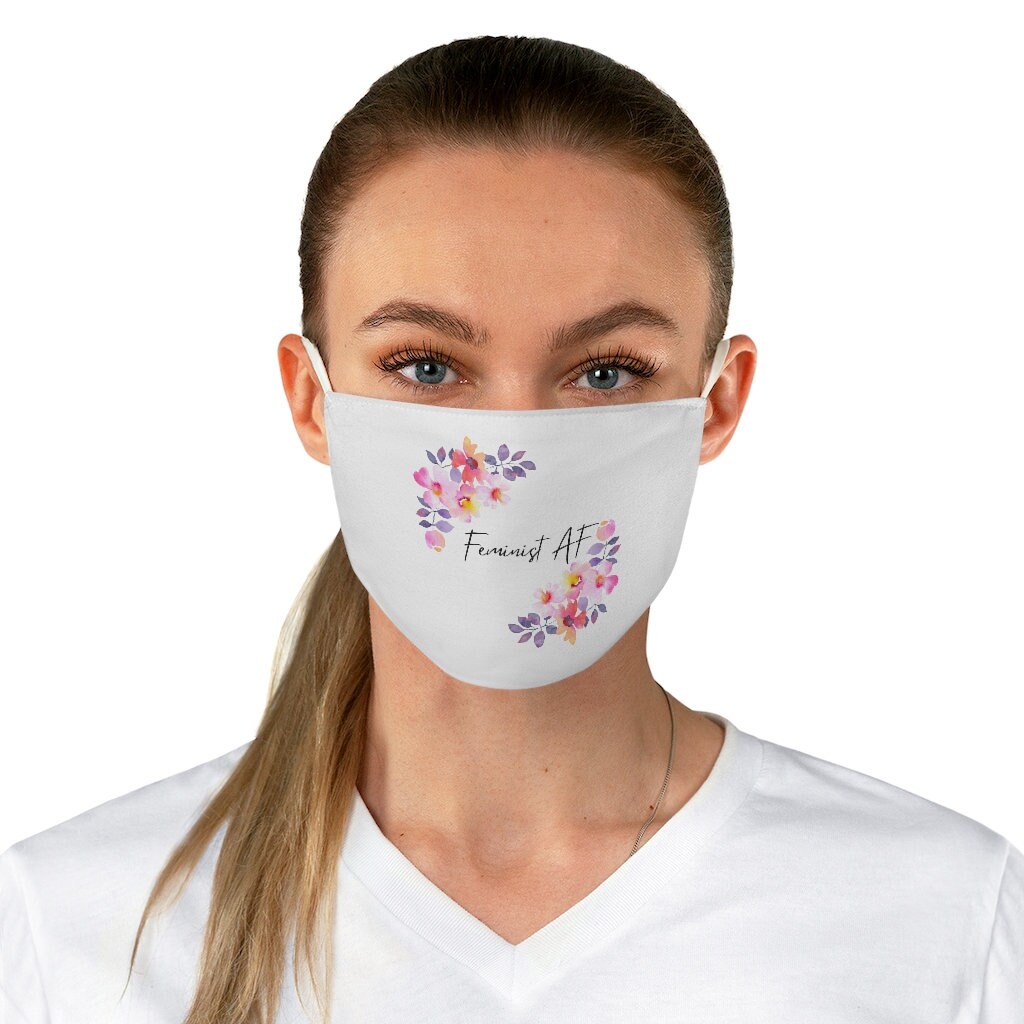 Feminist AF Cloth Face Mask Equal Rights Social Justice Leftist