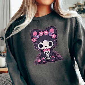 Kawaii Goth Unisex Heavy Blend™ Crewneck Sweatshirt, pastel goth women&#39;s alt sweater, indie clothing, plus size 3x 4x 5x