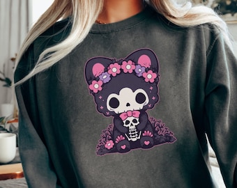 Kawaii Goth Unisex Heavy Blend™ Crewneck Sweatshirt, pastel goth women's alt sweater, indie clothing, plus size 3x 4x 5x