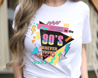 camiseta de los 90, camisa nacida en los 90, estética y2k, regalo para Millennials, nostalgia de los 90, camiseta de los noventa