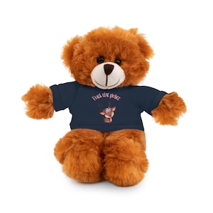 Fuck the Police Stuffed Animal 8", acab plush bear, defund the police, police reform, leftist democratic socialism stuffed animal