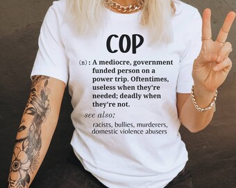 ACAB, defund police, protest police brutality, social justice activism shirt, abolish police Unisex Heavy Cotton Tee