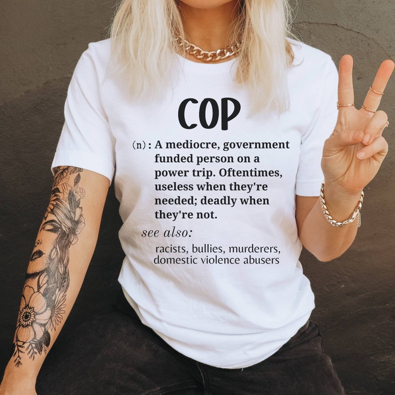 ACAB, defund police, protest police brutality, social justice activism shirt, abolish police Unisex Heavy Cotton Tee image 1