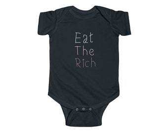 Eat the Rich baby bodysuit, baby leftist shirt, progressive politics, democratic socialism baby shirt