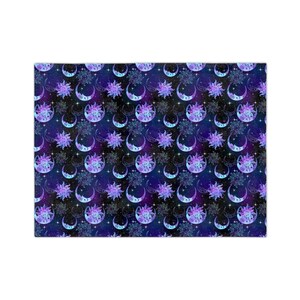 Sun moon stars Celestial Blanket, witchy aesthetic, gift for her, super soft throw, Velveteen Minky Blanket image 9