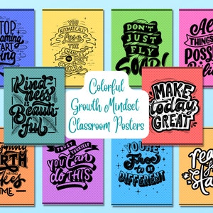Colorful Classroom Posters | Set of 10 | Size 8.5x11 Inches ...