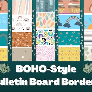 BOHO Style Bulletin Board Borders | 20 Borders to Choose From! | Teacher Classroom