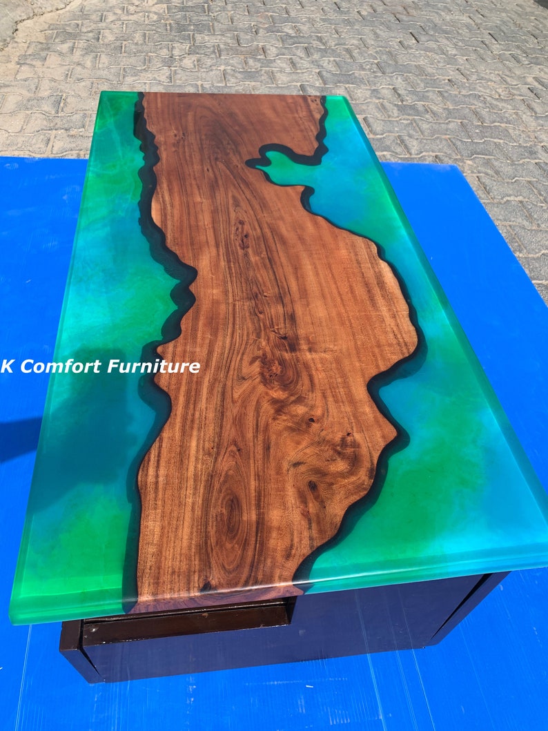 Luxury Epoxy Table/ Live Edge Table/ Epoxy Multi Colour Epoxy/ Natural ...