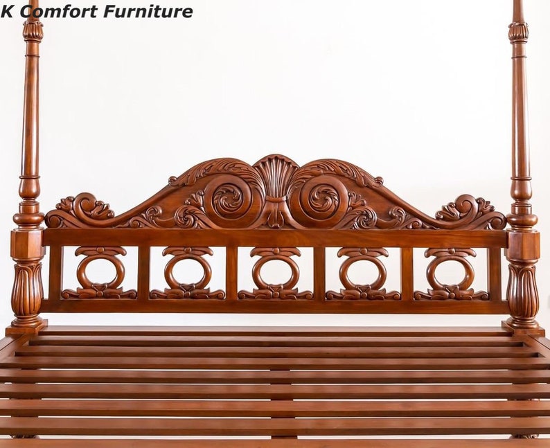 Hand Carved Solid Wood Bed / Carving Bed / Carving Furniture Etsy